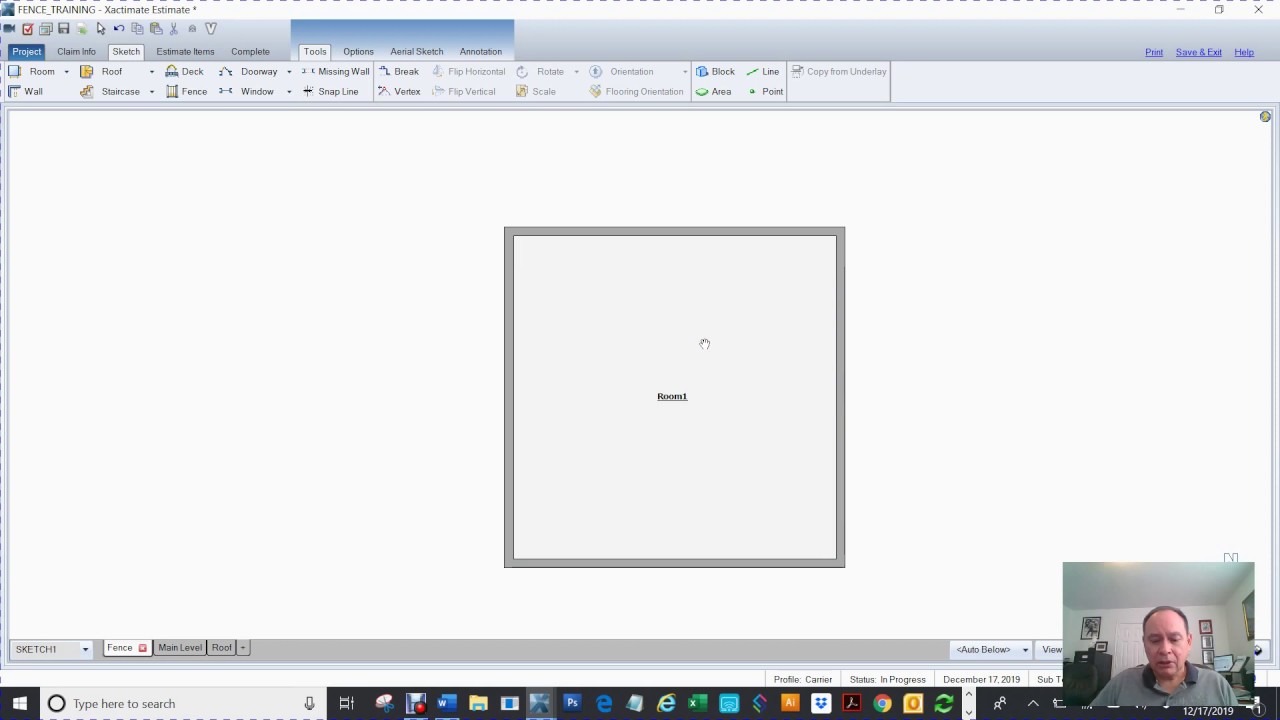 the Break and Vertex Tool (Xactimate)