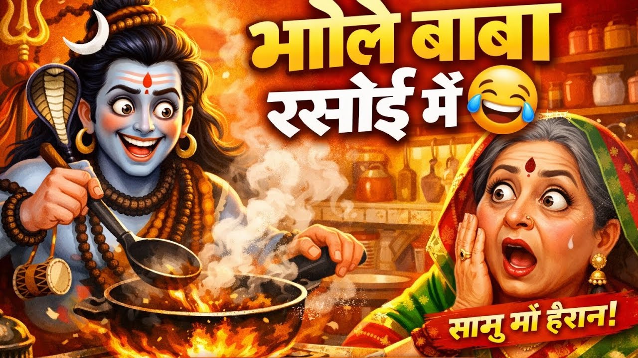 भोले बाबा की ससुराल में मचा हंगामा 😂 | Super Fast Desi Folk Remix | Mahadev Funny Bhajan 2026