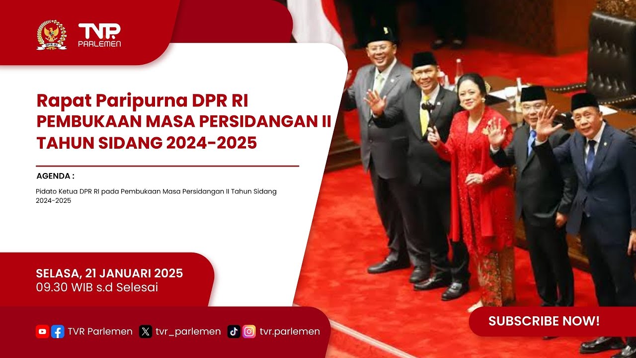 RAPAT PARIPURNA DPR RI PEMBUKAAN MASA PERSIDANGAN II TAHUN SIDANG 2024 - 2025