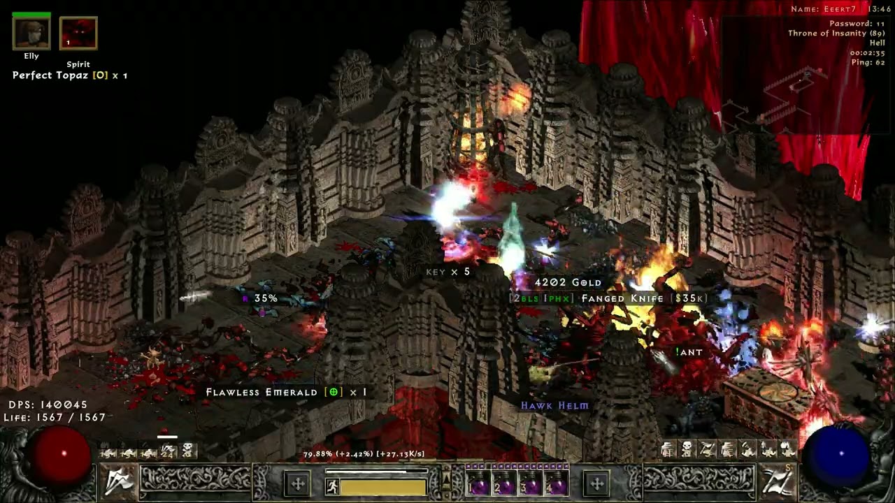 Project Diablo 2 Season 12 Throw Barb T3 Throne 5 min final showcase