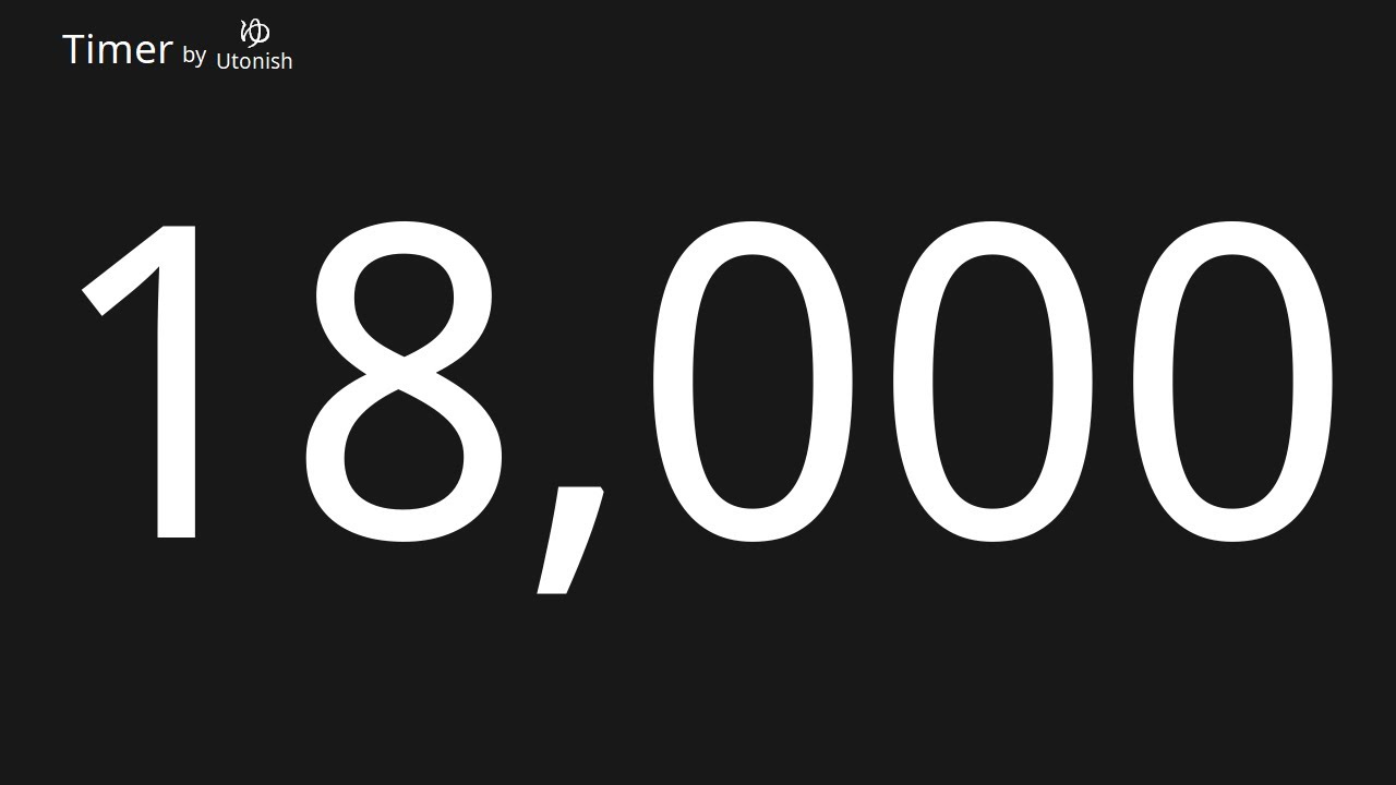 18000 Second Countdown Timer