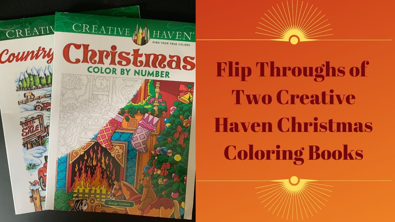 Flip Throughs of Two New Creative Haven Christmas Coloring Books