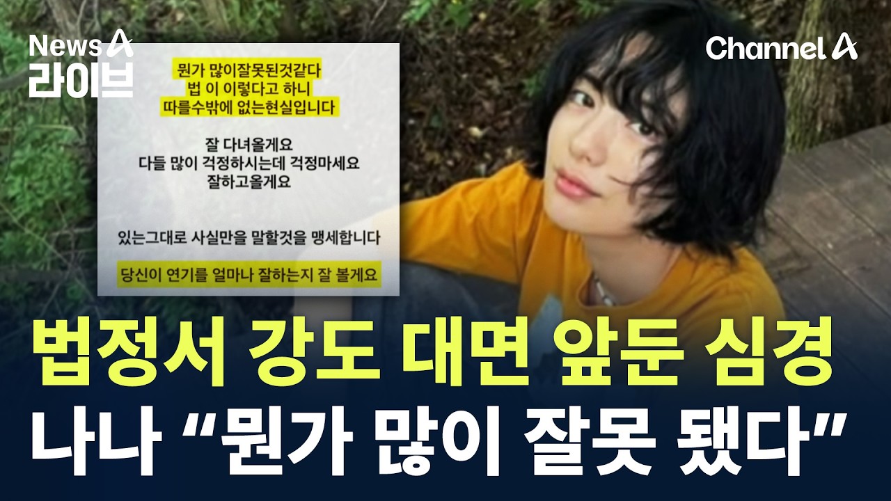 법정서 강도 대면 앞둔 심경&hellip;나나 &ldquo;뭔가 많이 잘못 됐다&rdquo; / 채널A / 뉴스A 라이브