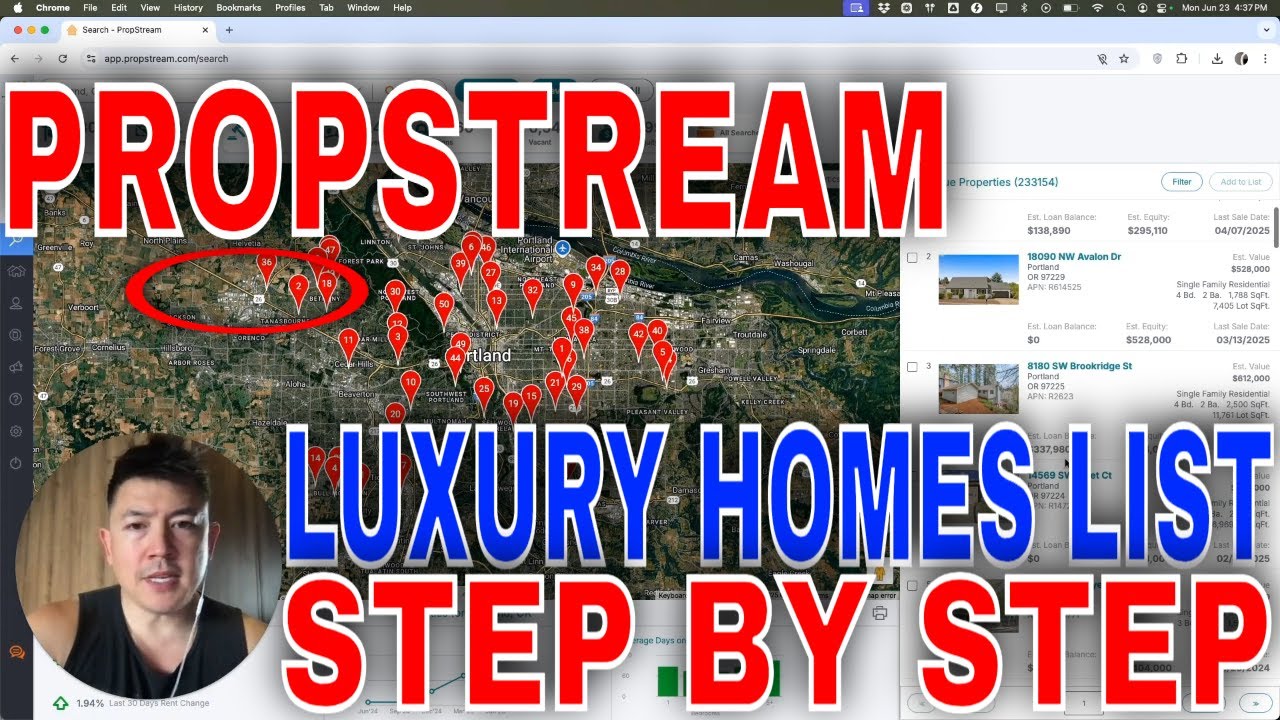 ✅  How To Find List Of Luxury Homes In Propstream🔴