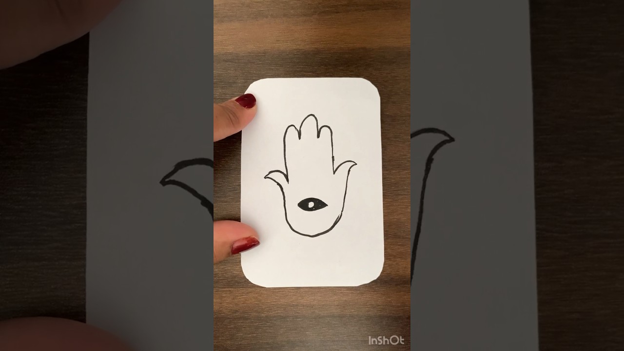 How to draw hamsa 🪬 hand #shorts #drawing #easy #hamsa hand