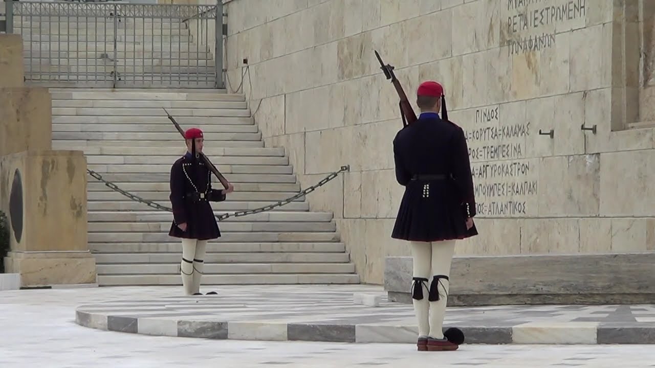 Evzones Greek Presidential Guard Τomb of Unknown Soldier Monument in Athens  20 - 12 - 2025