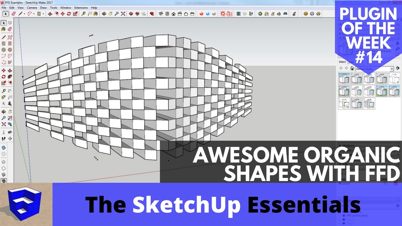 Создавайте потрясающие органические формы в SketchUp с помощью FFD &mdash; плагина недели SketchUp № 14.