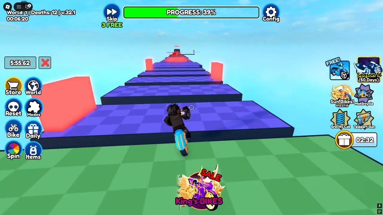JUGANDO UN OBBY DE BICICLETAS ROBLOX