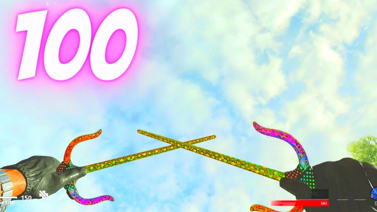 New Akimbo Melee Sai Round 100 In Cold War Zombies