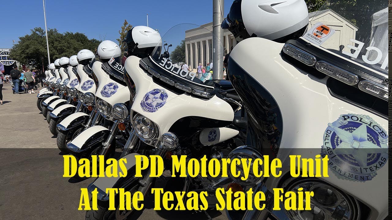Dallas PD Motorcycle Unit At The Texas State Fair