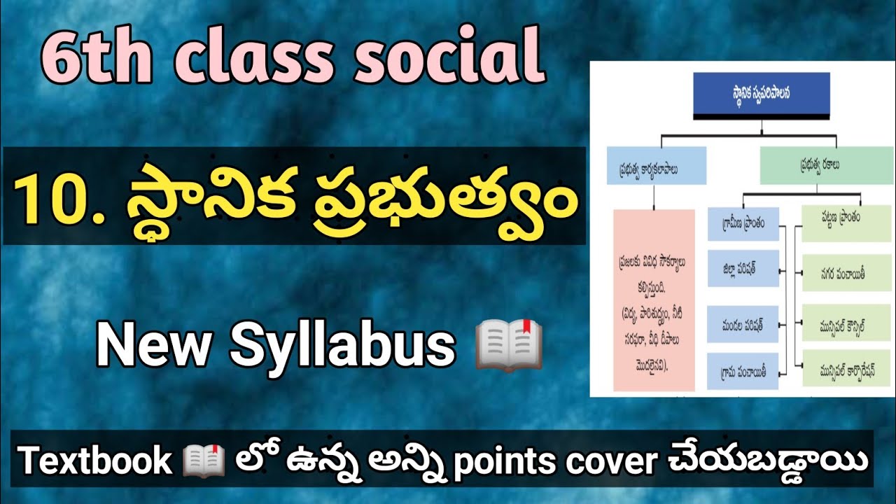 6th class social 10th lesson స్ధానిక ప్రభుత్వం | New Syllabus 📖 | for all Compitative Exams