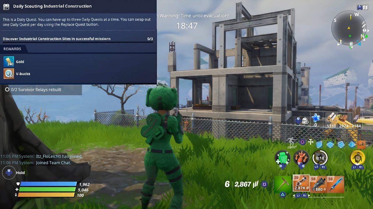 Fortnite [STW] Daily Scouting Industrial Construction