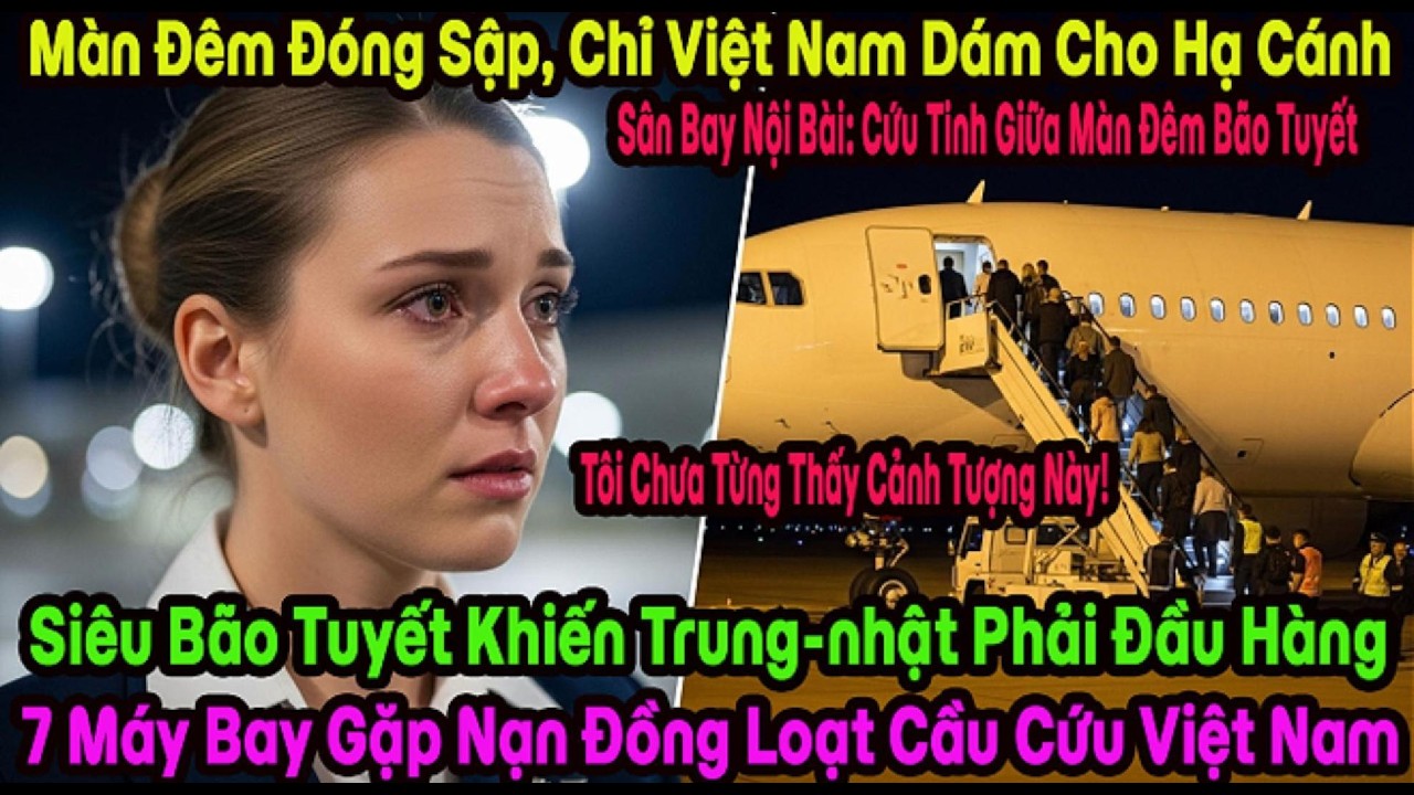 Nhật-trung Tê Liệt Vì Bão Tuyết, 7 Máy Bay Bị Từ Chối. Tiếp Viên Pháp Vỡ Oà Khi Nội Bài Là Cứu Cánh.