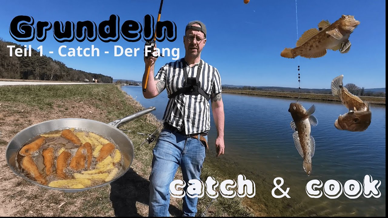 Grundeln Angeln am Main Donau Kanal – Teil 1 catch & cook