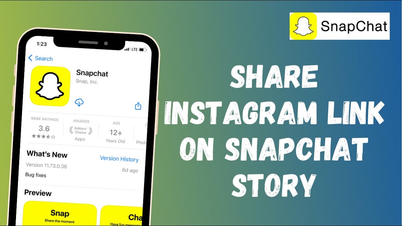 How to Share your Instagram Link on Snapchat Story