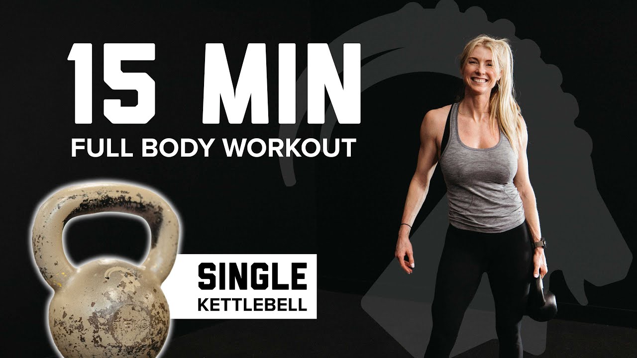 Amazing 15 Min Full Body KETTLEBELL WORKOUT (Beginner and Advanced)