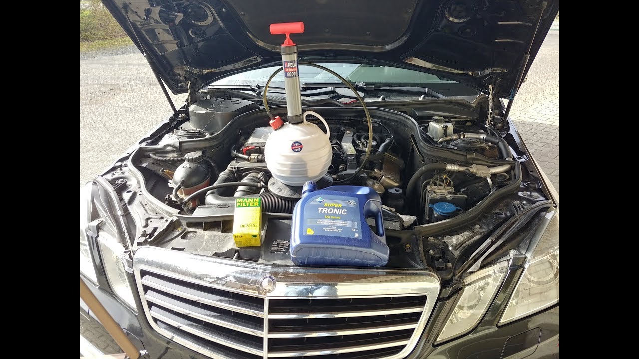 Mercedes W204/W212 C/E 200 220 250 CDI - Ölwechsel - Mit Pela 6000 Ölabsaugpumpe
