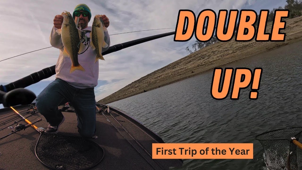 Fishing for Spotted Bass in New Areas on my Home Lake II Double Up on an A-Rig to Start the Year!