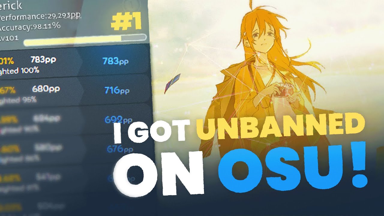 Меня разбанили на osu!