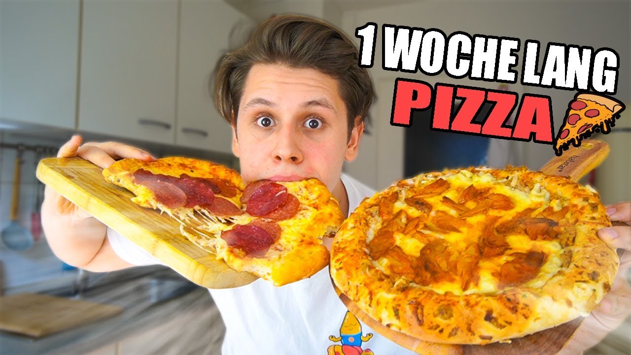 Eine Woche nur PIZZA ESSEN 2.0😮🍕 - SELBSTEXPERIMENT (400k Special⭐)