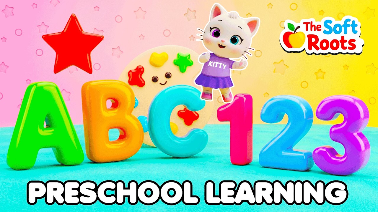 Preschool Learning activities for 3 year olds at home | Learn ABC Phonics Shapes Numbers Colors 🌈