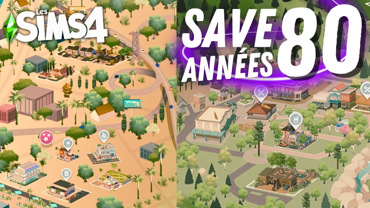 Une SAVE années 80 dans les Sims 4 ✨