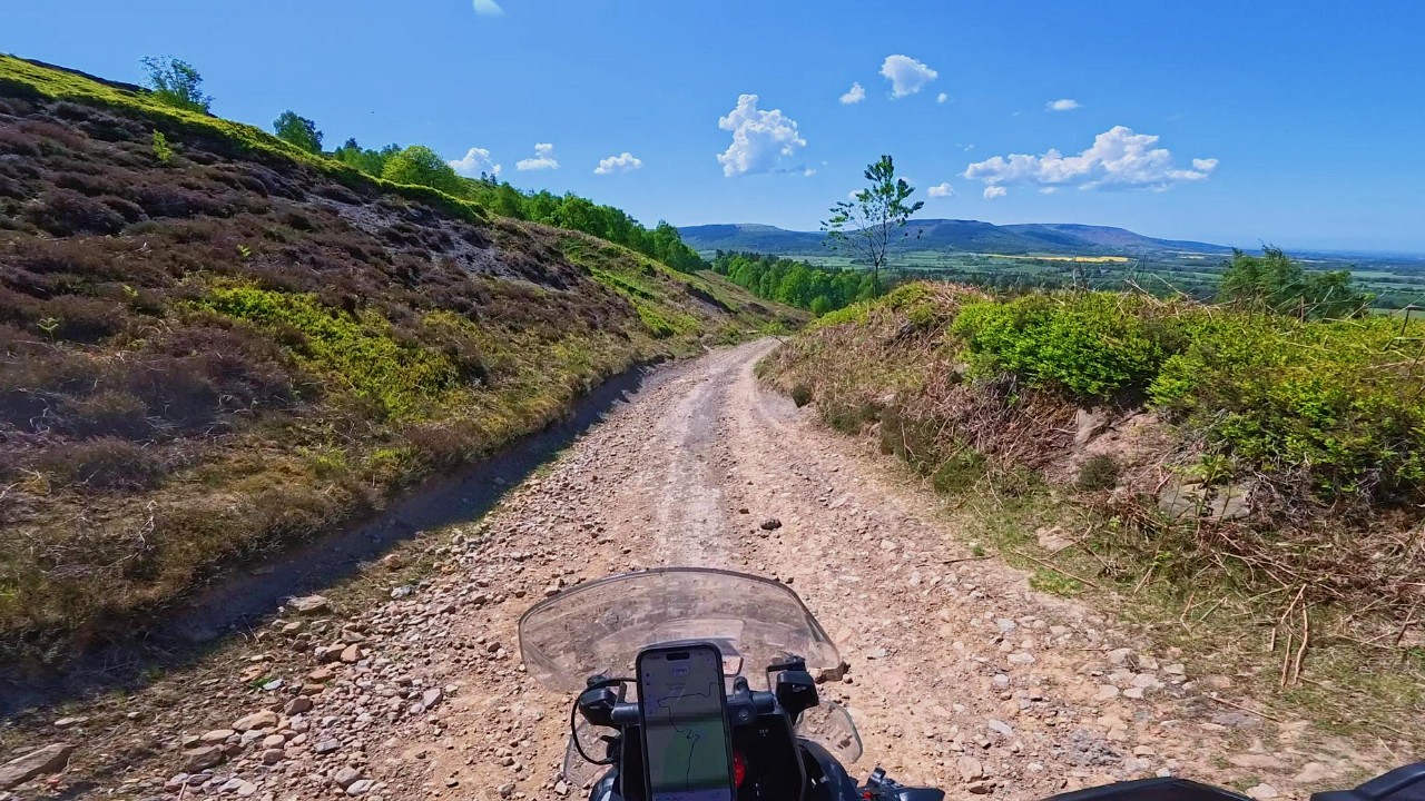 The road to Whitby. The final push. The longest off-road section so far and almost out of fuel.