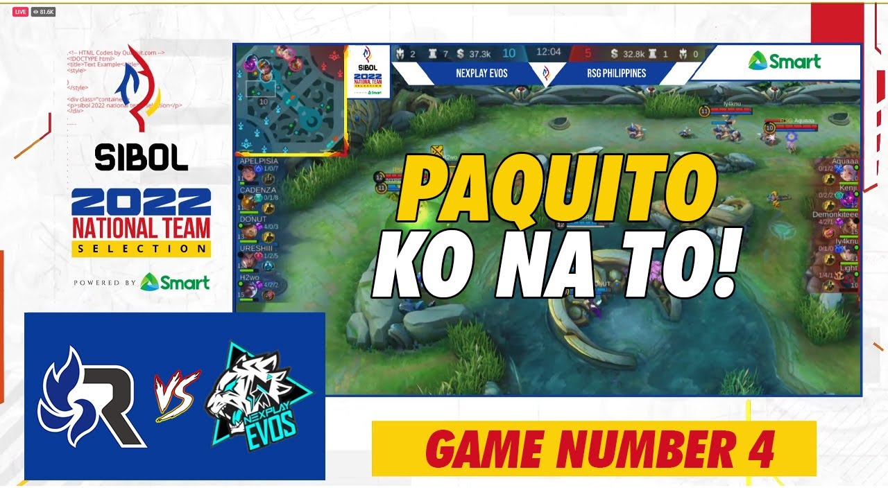 JOHN PAUL PACQUIAO! RSG vs NXPE Game 4 | SIBOL FINAL DAY