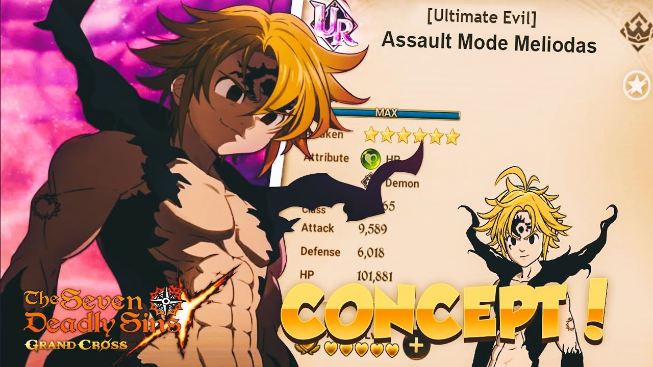 *CHARACTER CONCEPT* ASSAULT MODE MELIODAS WOULD BE *INSANE!* Seven Deadly Sins - Grand Cross