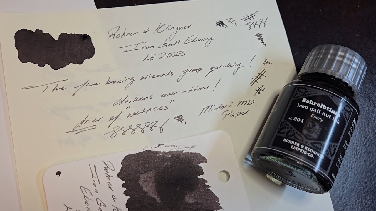 Обзор чернил для перьевой ручки Rohrer & Klingner Ebony (лимитированная серия 2023 г.)