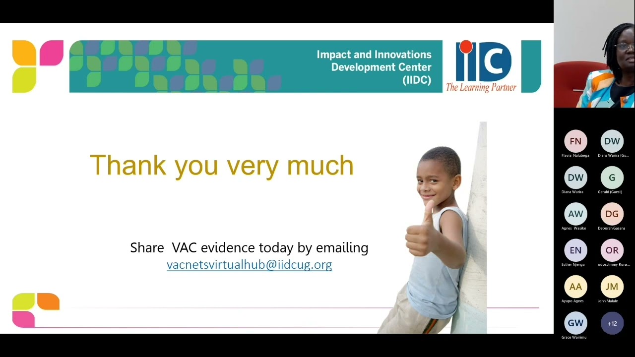 The Relevance of Evidence Generation and use in Prevention of VAC
