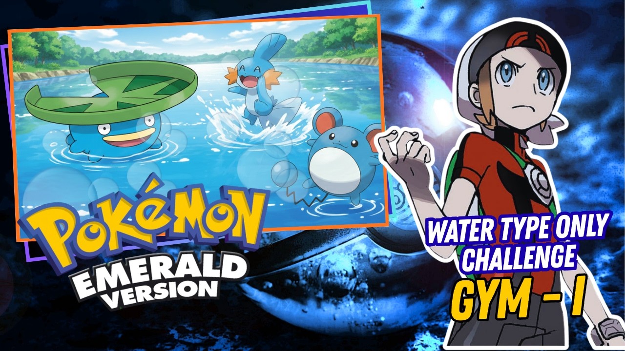 Water-Type Only Pokémon Emerald | EP 1 Roxanne Fight