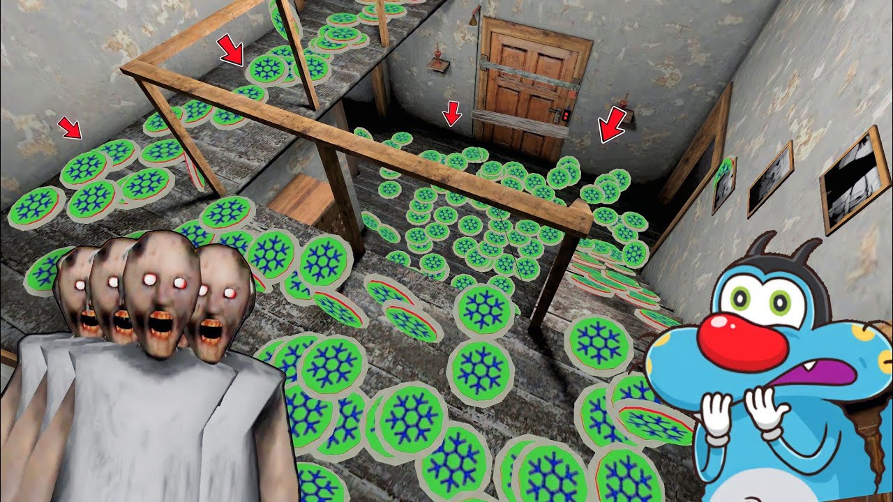 Unlimited Granny Vs Unlimited Freeze Traps in Granny 1.8 With Oggy and Jack
