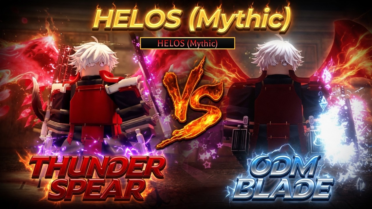 HELOS Thunder Spear vs HELOS ODM Blade | Attack on Titan Revolution