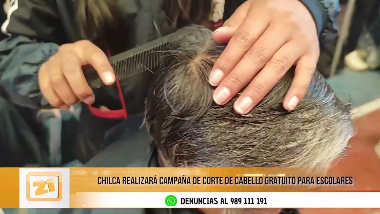 Cortes de cabello gratuitos en feria escolar de Chilca