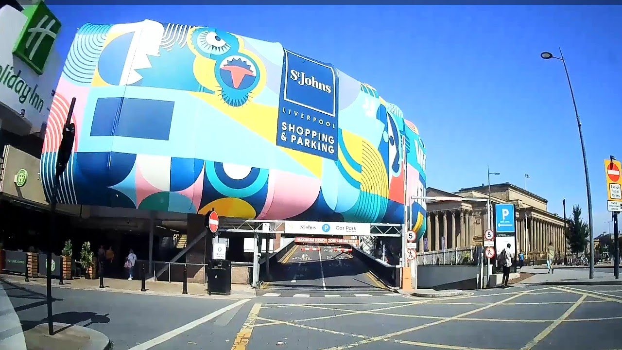 Driving Through The Kingsway Tunnel To St. John's Carpark In Liverpool