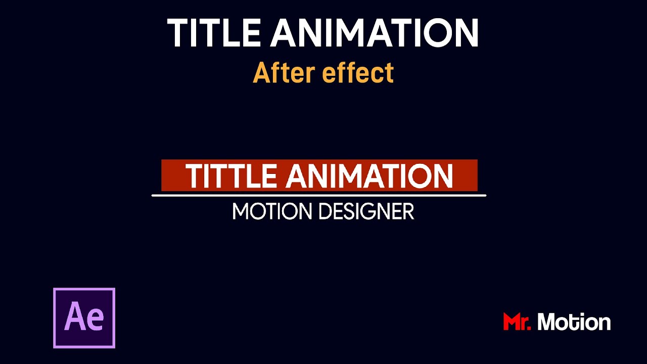 Title animation in after effect tutorial | Lower third animation tutorial | After effect
