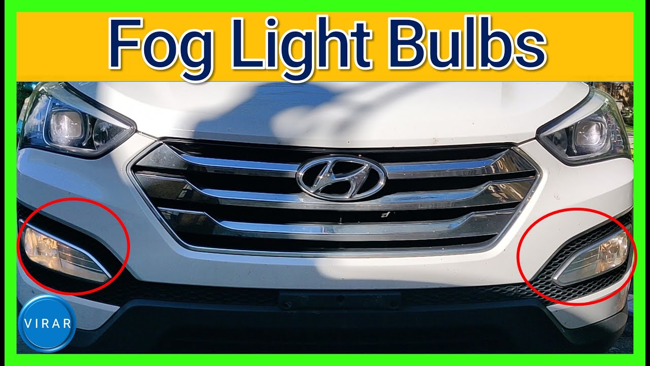 Как заменить лампы в противотуманных фарах - Hyundai Santa Fe (2013-2018)