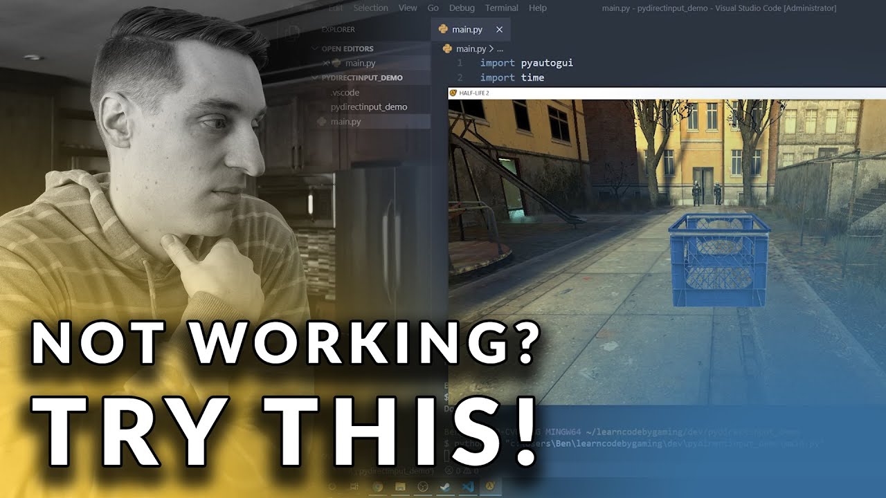 Не работает PyAutoGUI? Используйте DirectInput.