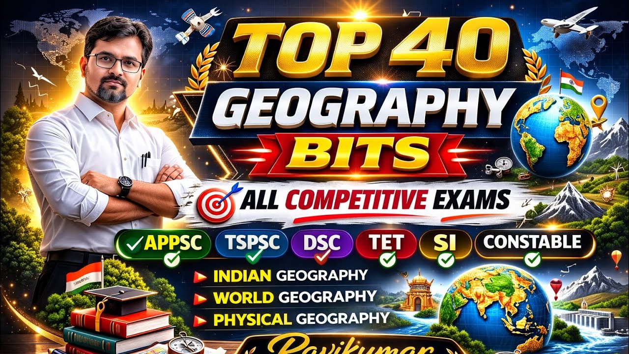 Top 40 Geography Bits for All Competitive Exams | Most Expected Questions 2026
