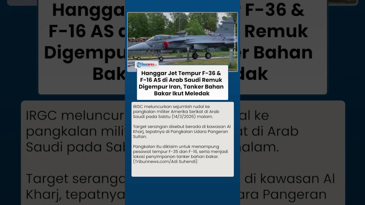 Serangan Rudal Iran Hantam Fasilitas Jet Tempur AS di Arab Saudi, Tanker Bahan Bakar Diledakkan