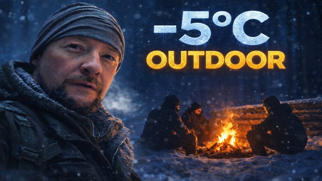 Wir schlafen draußen bei -5°C ❄️#camp #overnight #outdoors