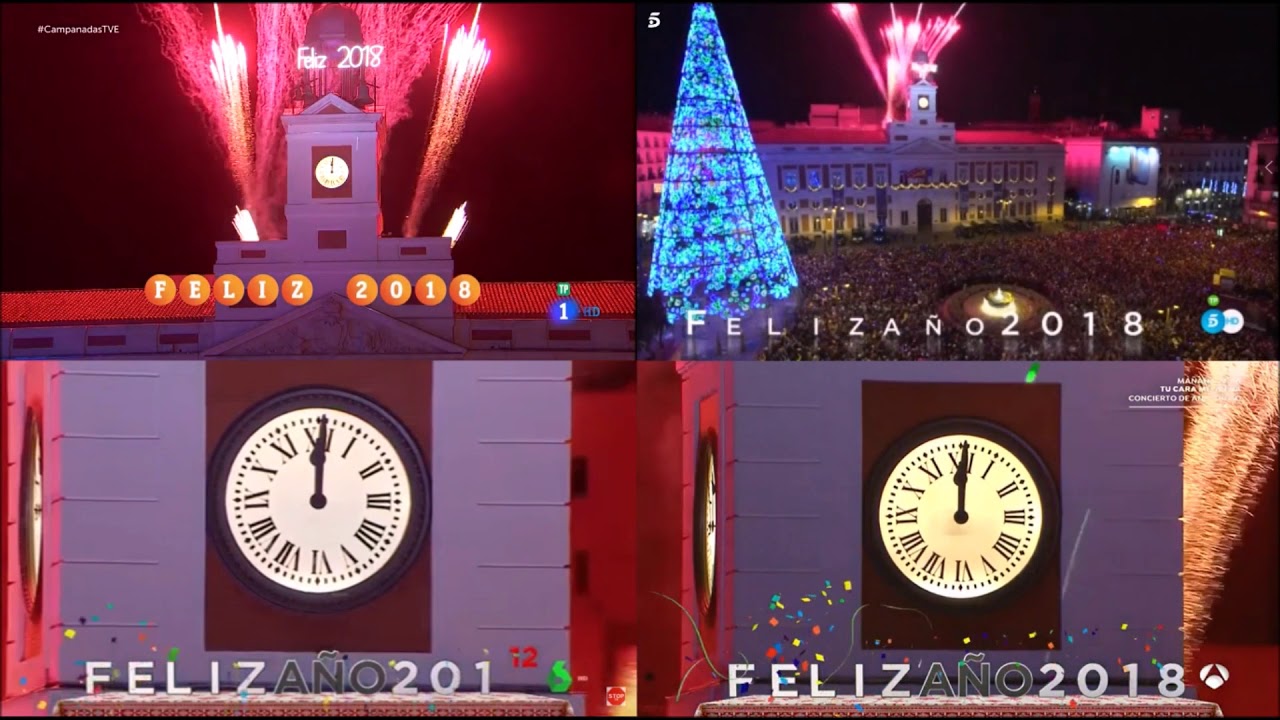 Campanadas 2017-2018 En La 1, Antena 3, La Sexta Y Telecinco