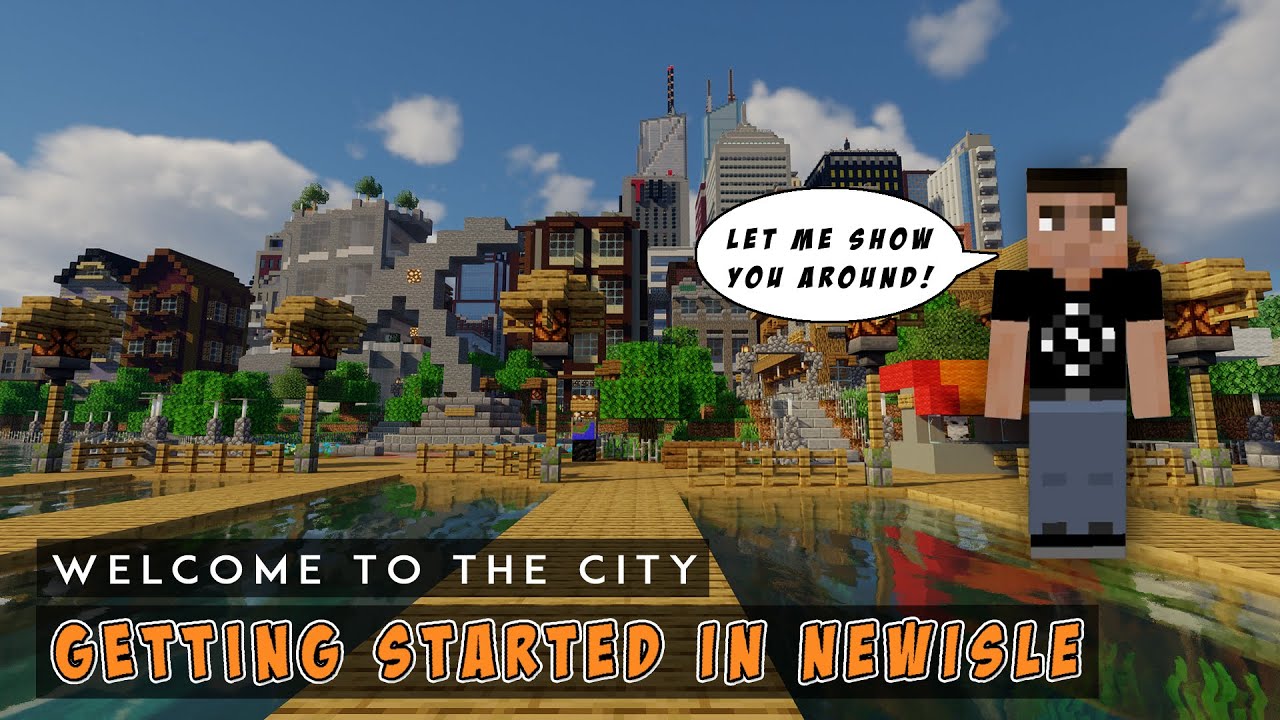 Welcome to Newisle! | Your Starting Guide | Minecraft Modern City Map
