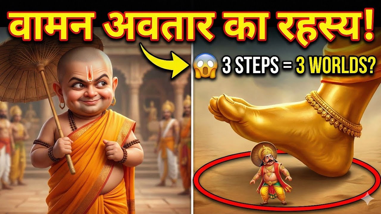 Vamana's 3 Steps That Stole 3 Worlds! 😱 Vishnu's Sneaky Trick Revealed!