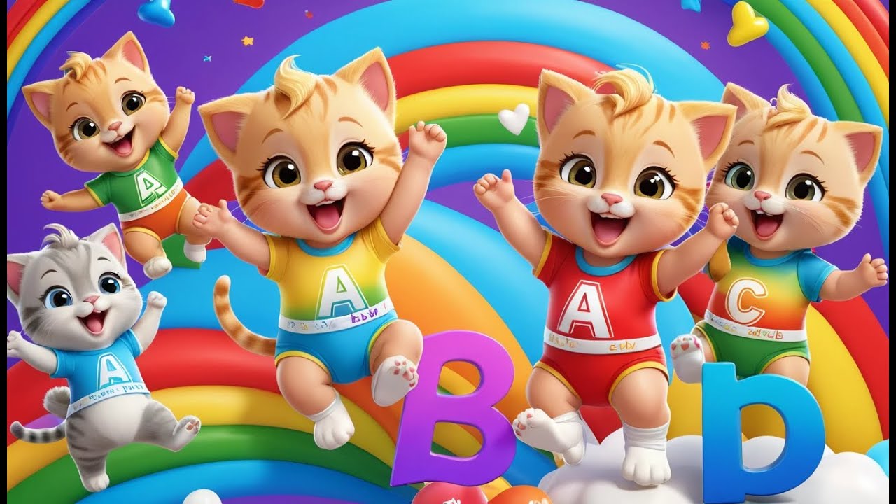 🐱 Two Curious Kittens Chasing Falling Feathers 🪶🎶 | Fun Action Song for Toddlers