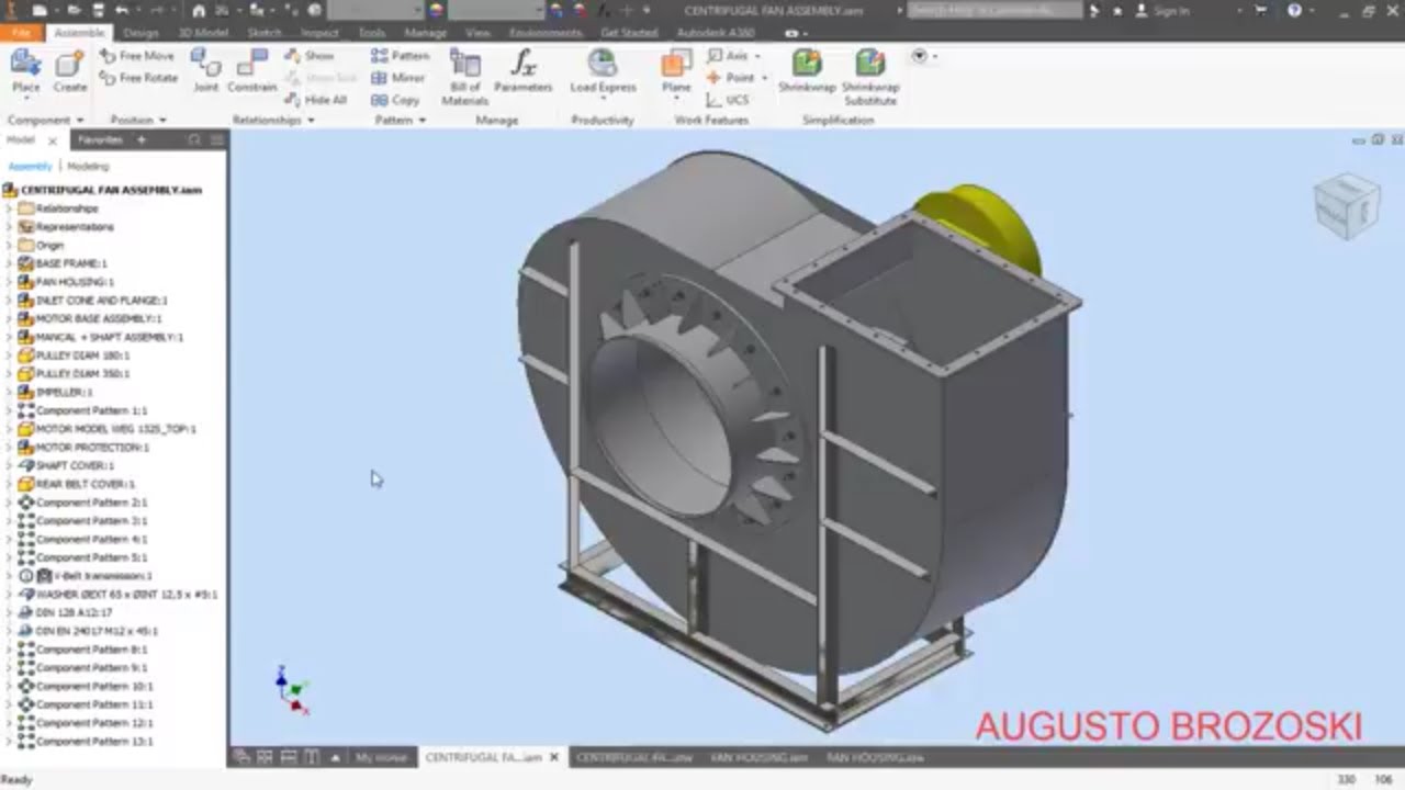 AUTODESK INVENTOR CENTRIFUGAL FAN 01 - 10