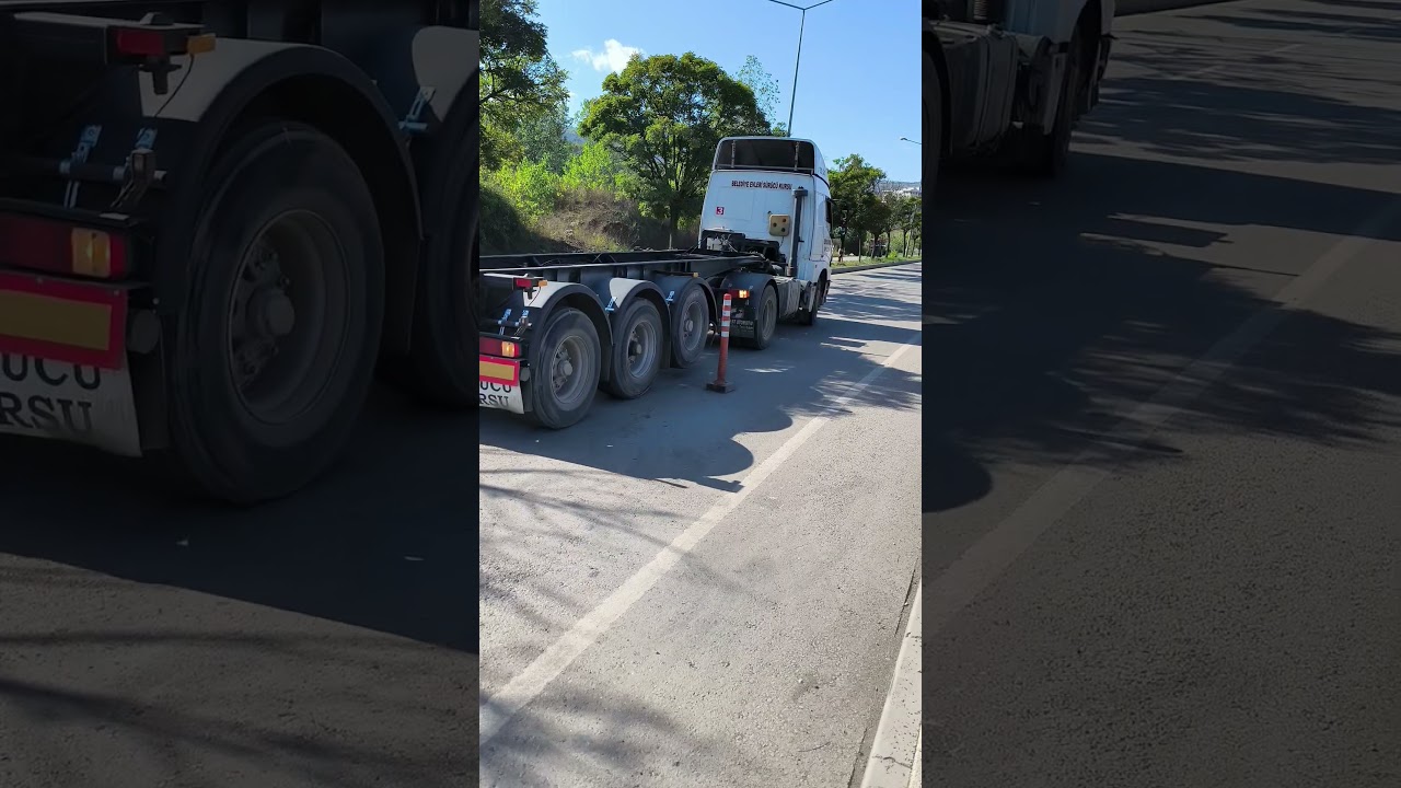 T&Uuml;M HAKLARINI KULLANDI! BAYAN TIR ŞOF&Ouml;R&Uuml; EHLİYET SINAVINA GİRİYOR (GERİ PARK DİREKSİYON)