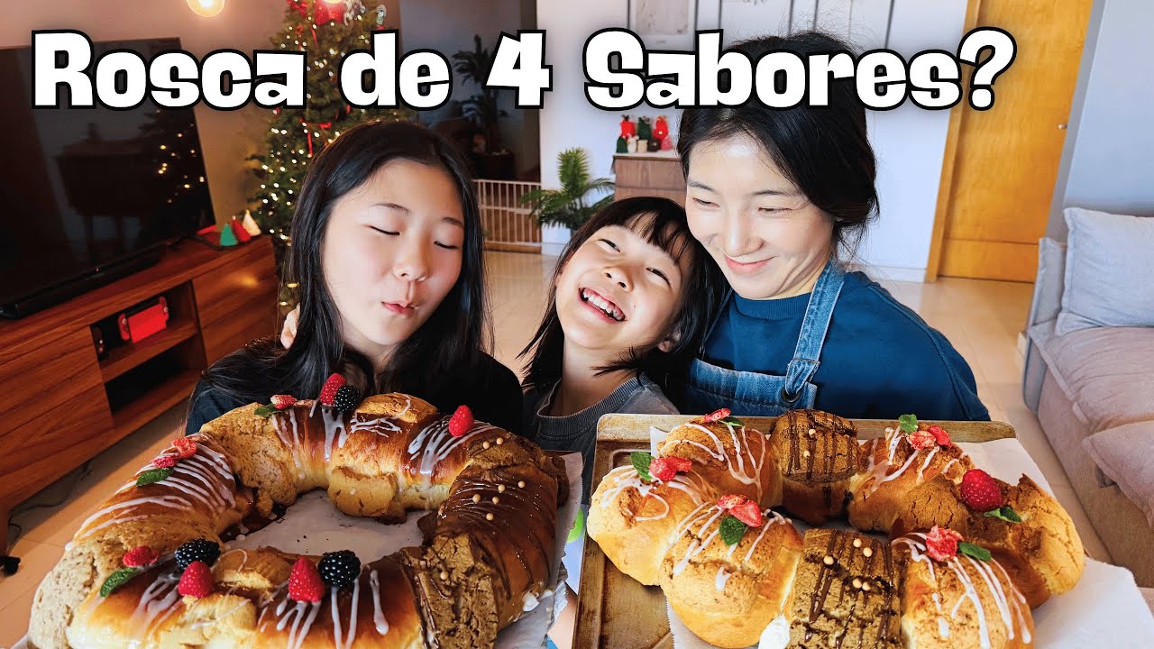 Disfrutando la Rosca de 3 Sabores