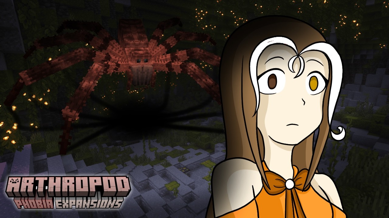 Survivre à des ARAIGNÉES GÉANTES sur MINECRAFT (Arthropod Phobia Expansions - Arphrex)